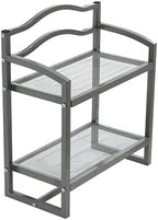 Household Essentials 2-Tier Metal Wall Mount Bathroom Storage Rack, Silver - Image 6