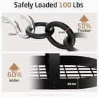 KES Ceiling Pot Rack 34-Inch Hanging Pot Rack for Kitchen Oval Pot and Pan Rack Matte Black Pot Hanger with 20 S Hooks (For 16" and 24" Joist), KUR221S85-BK - Image 3
