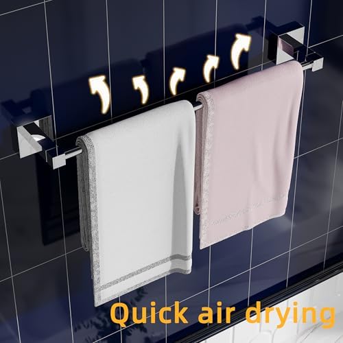 RUACQ Bathroom Accessories, 3-Piece Bathroom Hardware Set, Chrome - Image 5