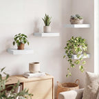 RICHFOCUS 8Inch Square Floating Shelves for Wall 4Pack|White - Image 4