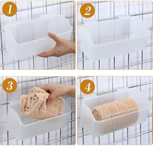 Vercraft 6 Pcs Clear Grid Wall Baskets 10 x 4 Inch - Image 3