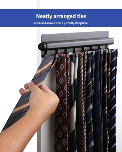 BaiNong Adhesive Valet Rod for Closets Pull Out 12" Black with 8 Hooks - Image 5