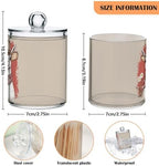 Fustylead 4 Pack Funny Llama in Cowboy Hat and Daisy Qtip Holder Dispensers, Bathroom Storage Canister Plastic Apothecary Jar Set for Cotton Swabs, Ball, Pads, Floss - Image 2