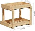 APRTAT 2 Pack Bamboo Under Sink Organizer, 2-Tier Pull Out Storage Drawers - Image 5