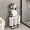 Toilet Paper Holder Stand Freestanding with Storage Basket for Bathroom by Unknown