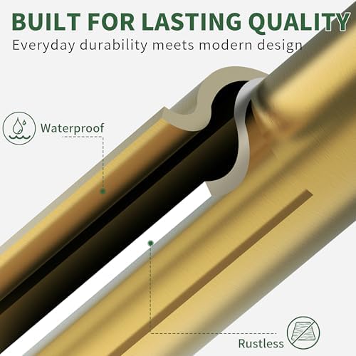 Toilet Paper Holder Stand,Free Standing Toilet Paper Holder,Modern Post Pivoting Toilet Paper Stand with Stable Weighted Base,SUS304 Stainless Steel Tissue Roll Holder Stand for Bathroom,Brushed Gold - Image 6