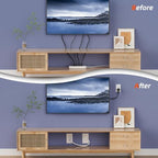 in Wall Cable Management Kit 2 AC TV Outlet Wall Kit 7.8ft Cord Power Relocation in Wall Outlet Extender for Living Room Bedroom and Home Theater - Image 2