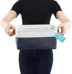 OrganiHaus 12x8in Canvas Storage Baskets, 6 Pack - Fabric Bins for Shelves - Image 3