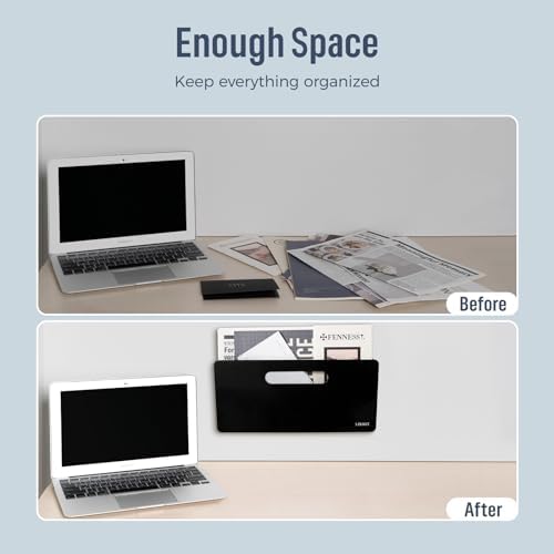 loukin Magnetic File Holder, Wall Mount Paper Organizer, 3 Mount Options - Image 5