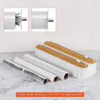 uxcell 3 in 1 14"x2.6" Plastic Wrap Dispenser with Cutter and Magnetic Bottom, Suitable for Tin Foil, Plastic Cling Wrap, Aluminum Foil - Wood Color - Image 6