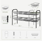 Under Sink Organizers and Storage,Expandable under cabinet organizer Shelf - Image 6