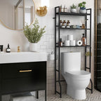 YBING Over The Toilet Storage Rack 3 Tier Bathroom Organizer Black by YBING