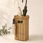 AceList Woven Umbrella Holder for Entryway, Rattan with Drip Tray by AceList