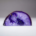 AMOYSTONE Purple Agate Bookends, Small Crystal Book Ends for Bedroom Shelves - Image 6