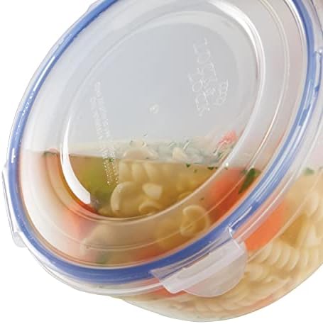 LocknLock Easy Essentials Food Storage lids/Airtight containers/Stackable, BPA Free, 6 Piece, Clear - Image 3
