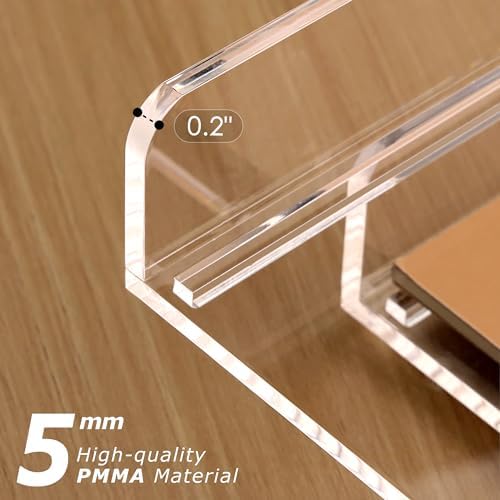 2 Pack- Stackable Paper Letter Tray, A4 File Tray Desk Organizer, Acrylic - Image 7