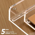 2 Pack- Stackable Paper Letter Tray, A4 File Tray Desk Organizer, Acrylic - Image 7