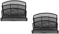 ARTIBETTER 2pcs Multi-functional Iron Mesh Desk Organizer for Efficient Filing and Desktop Storage Compact Mail Holder for Letters Receipts and Notebooks Sleek Office Supplies Organizer by ARTIBETTER
