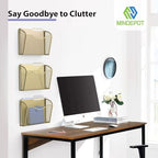 MINDEPOT Wall File Organizer, Hanging Wall File Holder, 6 Pack, Gold - Image 6
