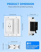 in Wall Cable Management Kit for TV, Recessed Outlet with USB, TV Cable Hider Wall Kit, Wall Cable Management for Low Voltage, TV Cord Hider for Wall Mounted TV, White - Image 4