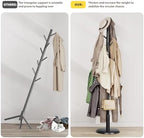 Taitiy Solid Wooden Coat Rack Stand Freestanding Hall Tree with 10 Hooks - Image 3