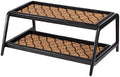 Anji Mountain Heavy Duty Waterproof Wooden Shoe Storage Mat Organizer/Boot Storage Tray Multi Use for Entryway with Coir, Tan and Black Trellis Insert, 2 Tier, Fits 6 Pair (36.5" Wide) by AnjiMountain