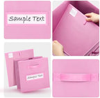 Fabric storage cubes (8 Pack) 13 Inch Cube Storage Bin, cube organizer bins with 8 Labels Window Cards & a Pen, Foldable cube organizer bins and Storage Box, Light Pink - Image 3