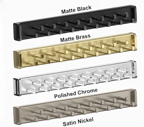 15-Hook Designer Wardrobe Reversible Closet Tie Rack with 11.22 Inch Retractable Pullout Extension (Polished Chrome) - Image 3
