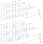 60 Pack Grid Wall Display Hooks, Metal Gridwall Accessories for Retail Stores, Trade Shows, Art and Craft Displays (White, 4/6 Inch) by Unknown