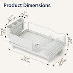 KINGRACK Dish Drying Rack for Kitchen Counter, Dish Drainer with Cup Holder - Image 3