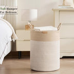 Boho Hamper Tall Woven Laundry Basket 80L Large - Image 2