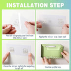 SiliFine 8 Pcs Cabinet Door Organizer Bin Wall Mount Organizer,3.94'',Green - Image 6