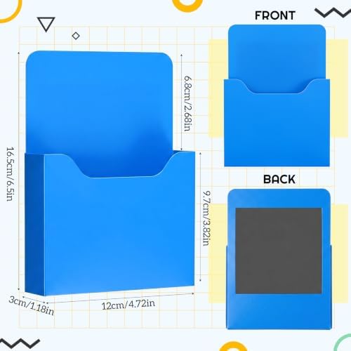 Gilprop 8 Pack Magnetic File Folder Holder for Whiteboard Classroom Storage - Image 2