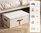 Homsorout Extra Large Storage Bins - Blanket Fabric Storage Boxes with Lids - Image 3
