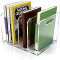 5mm Acrylic Magazine File Holder, 4 Compartment Desk Organizer by Unknown