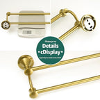 Hoimpro Double Towel Bar Towel Rack for Bathroom Wall Mounted Brushed Gold - Image 7
