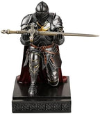 Medieval Armored Knight Pen Holder Figurine Paperweight Phone Stand Iron - Image 3