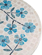 PEMAR 12.6” Handcrafted Capiz Shell Mosaic Lazy Susan – Coastal Floral Rotating Centerpiece for Dining Table, Elegant Beach House & Farmhouse Home Décor, Luxury Hostess & Housewarming Gift - Image 2