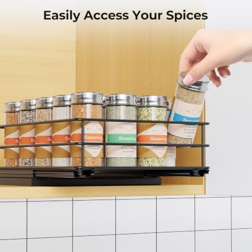 Mystozer Pull Out Spice Rack Organizer for Cabinet, Slide Out Spice Racks - Image 2