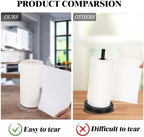 Qtip Holder with Lid Cotton Balls Swab Organizer Acrylic Cotton Square Pads Holder, Paper Towel Holder Countertop Clear Acrylic Paper Towel Dispenser, Premium Arcylic Paper Towel Holder Stand - Image 7