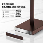Bronze Toilet Paper Holder Stand，Stainless Steel Toilet Paper Holder Free Standing，Stable Weighted Base Floor Tissue Roll Holder for Bathroom，Modern Pivoting Toilet Paper Stand - Image 5