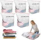 Vacuum Storage Bags for Clothes, Comforters, Compression Space Saver Bags by KAMOJI