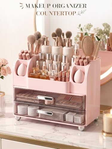 Large Makeup Organizer Countertop for Vanity Skincare Organizers - Image 4
