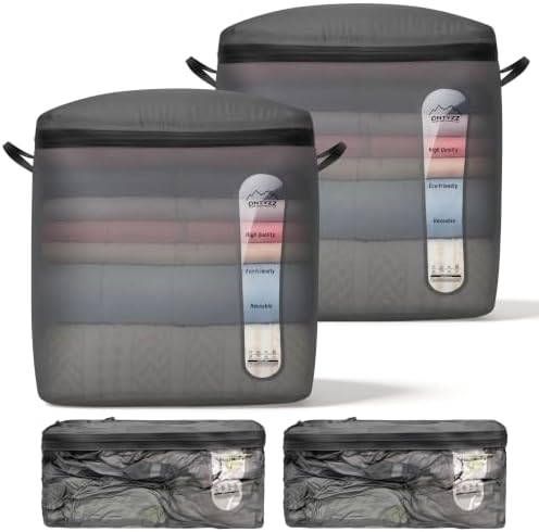 ONTYZZ 2 Pack Home Vacuum Bags Space Saver Compression Domestic Vacuum Sealer Bags for Clothes, Comforters, Blankets, Bedding by OTNYZZ
