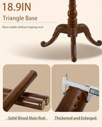 Wooden Coat Rack Freestanding, Solid Wood Coat Rack Stand with 13 Hooks, Mid-Century Modern Heavy Duty Coat Racks,Walnut Brown Standing Coat Jacket Hanger Clothes Tree Stand for Corner, Office - Image 2