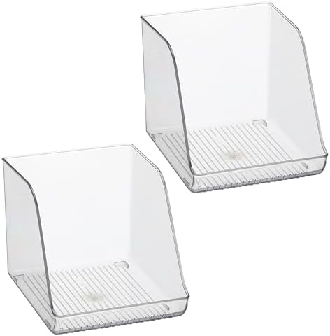 iDesign Plastic Water Bottle Organizer for Fridge, Clear, 2-Pack - Image 7