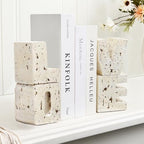 Book Ends Decorative with Love Design,Small Farmhouse Heavy Duty Bookends - Image 2