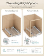 SONGMICS Pull Out Cabinet Organizer 14.6" W x 21.3" D, Easy Pull-Out - Image 4