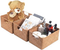 YANGQIHOME Wicker Baskets, [Set of 3] Woven Baskets for Storage, Seagrass Storage Baskets for Organizing with Built-in Handles, Open Storage Bins, Multisize, Natural by YANGQIHOME