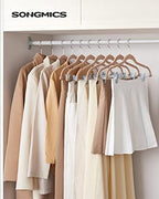 SONGMICS 30-Pack Pants Hangers, Velvet Hangers with Adjustable Clips - Image 2